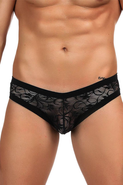 Black Lace Panty For Men